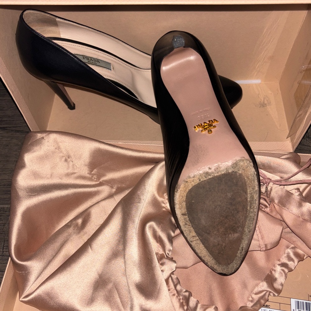Prada Women's Black Leather Heels - image 5